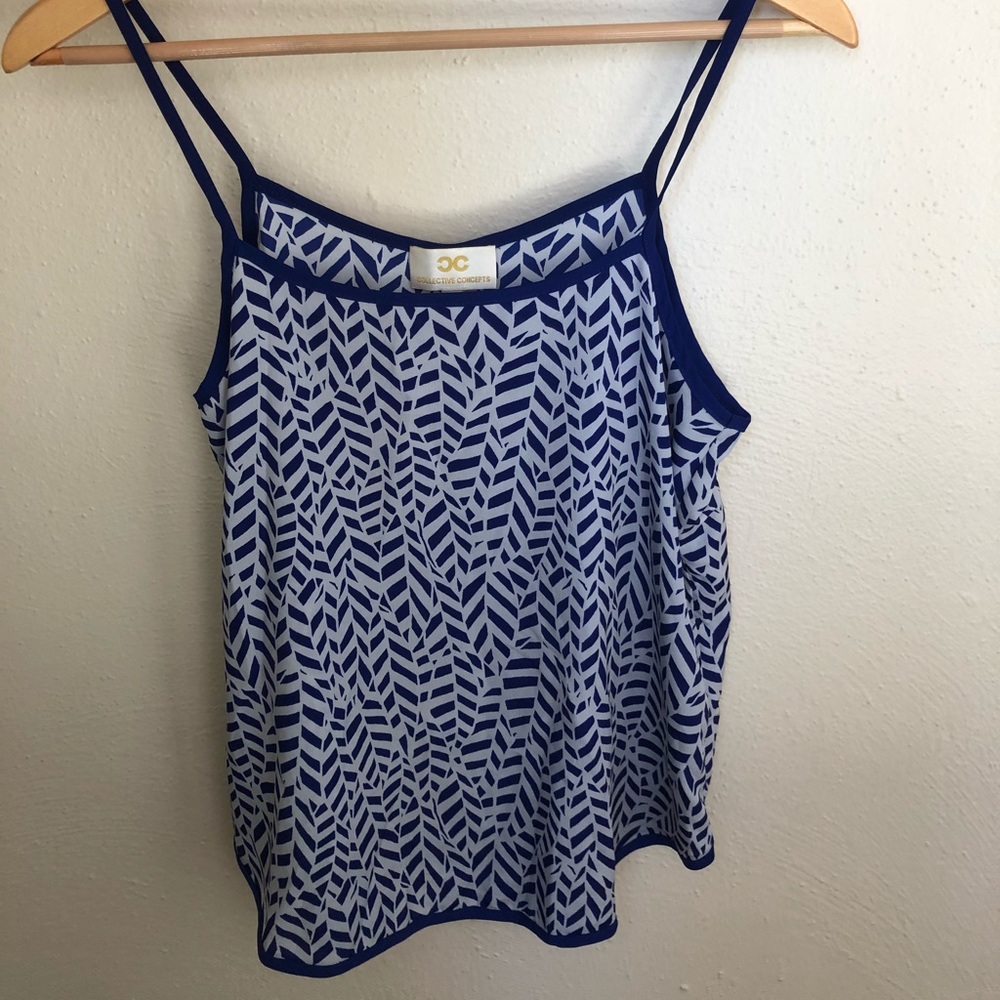 Blue and white cami worn ONCE!